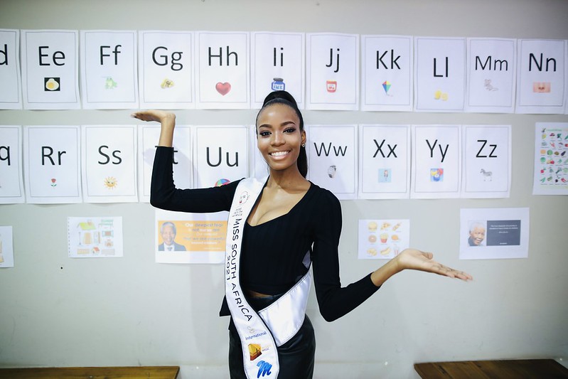 New Miss South Africa visits Malapa Motsetse Foundation Primary School in Westbury in her first official Jozi function